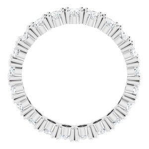 10K White Gold 5 1/2 CTW Natural Diamond Eternity Band Size 8.5