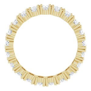 14K Yellow Gold 3 3/4 CTW Lab-Grown Diamond Eternity Band Size 8.5