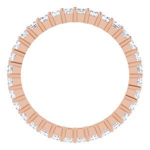 10K Rose Gold 1 3/8 CTW Lab-Grown Diamond Eternity Band Size 8.5