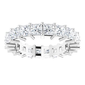 10K White Gold 5 CTW Lab-Grown Diamond Eternity Band Size 8.5
