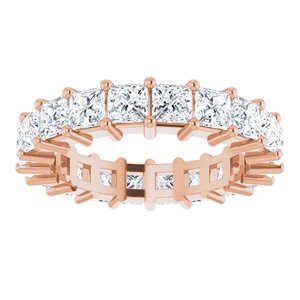 10K Rose Gold 5 CTW Natural Diamond Eternity Band Size 8.5
