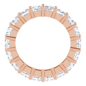 10K Rose Gold 7 1/5 CTW Natural Diamond Eternity Band Size 8.5