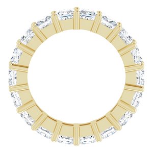 10K Yellow Gold 7 1/5 CTW Natural Diamond Eternity Band Size 8.5