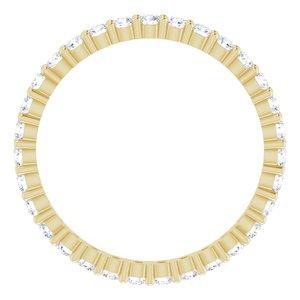 14K Yellow Gold 9/10 CTW Lab-Grown Diamond Eternity Band Size 8.75