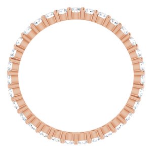 10K Rose Gold 7/8 CTW Natural Diamond Eternity Band Size 8.75