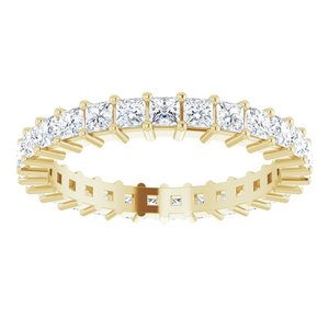 10K Yellow Gold 2 CTW Natural Diamond Eternity Band Size 8.75