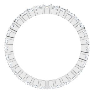 Platinum 1 3/8 CTW Lab-Grown Diamond Eternity Band Size 8