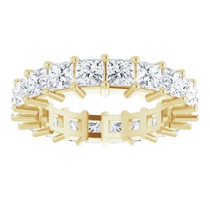 10K Yellow Gold 5 CTW Natural Diamond Eternity Band Size 8.75
