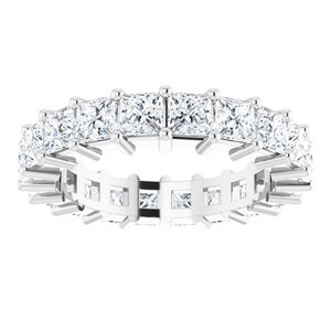 10K White Gold 5 CTW Lab-Grown Diamond Eternity Band Size 8.75