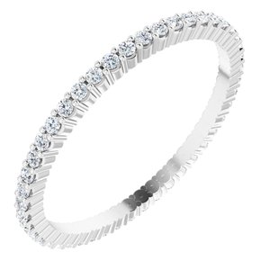 10K White Gold 3/8 CTW Lab-Grown Diamond Eternity Band Size 9