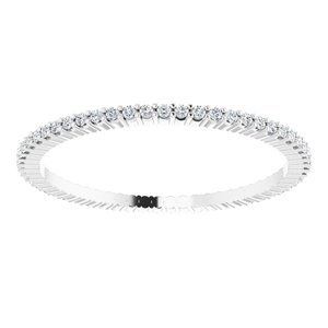 10K White Gold 1/5 CTW Lab-Grown Diamond Eternity Band Size 9