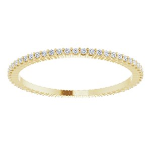 10K Yellow Gold 1/5 CTW Natural Diamond Eternity Band Size 9