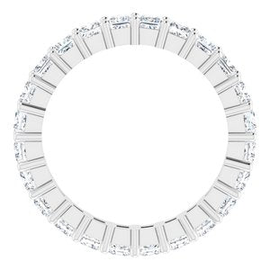 10K White Gold 2 5/8 CTW Natural Diamond Eternity Band Size 8.25