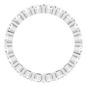 10K White Gold 1 1/5 CTW Lab-Grown Diamond Eternity Band Size 4