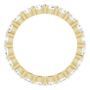 10K Yellow Gold 1 1/5 CTW Natural Diamond Eternity Band Size 4