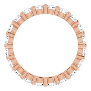 10K Rose Gold 1 1/5 CTW Natural Diamond Eternity Band Size 4