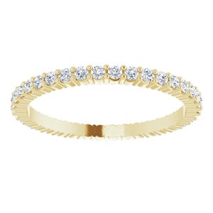 10K Yellow Gold 1/2 CTW Natural Diamond Eternity Band Size 7.5