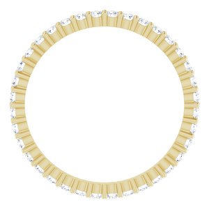 10K Yellow Gold 3/4 CTW Natural Diamond Eternity Band Size 8.75