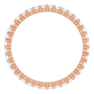 10K Rose Gold 3/4 CTW Natural Diamond Eternity Band Size 8.75