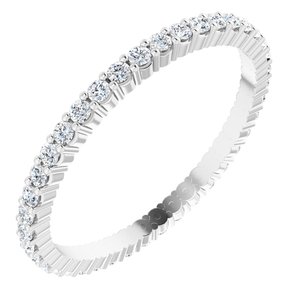 Platinum 1/2 CTW Natural Diamond Eternity Band Size 8.75