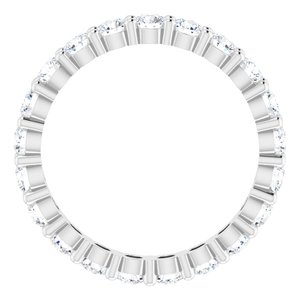 Platinum 1 7/8 CTW Natural Diamond Eternity Band Size 8.75