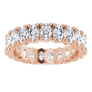 14K Rose Gold 5 1/4 CTW Natural Diamond Eternity Band Size 8.75