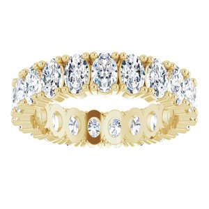 10K Yellow Gold 5 1/2 CTW Natural Diamond Eternity Band Size 8.75
