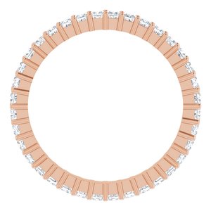 10K Rose Gold 1 1/4 CTW Natural Diamond Eternity Band Size 8.75