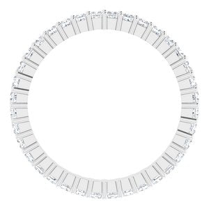 10K White Gold 1 1/4 CTW Natural Diamond Eternity Band Size 8.75