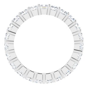 10K White Gold 3 3/4 CTW Natural Diamond Eternity Band Size 8.75
