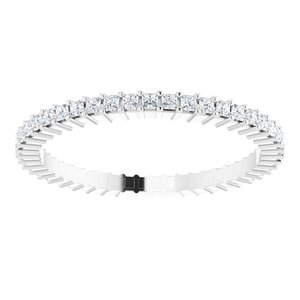 10K White Gold 5/8 CTW Lab-Grown Diamond Eternity Band Size 8.25