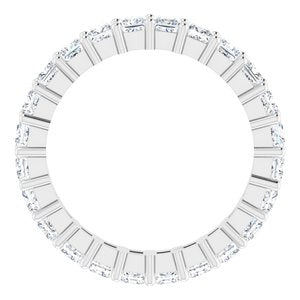 10K White Gold 2 5/8 CTW Natural Diamond Eternity Band Size 8.5