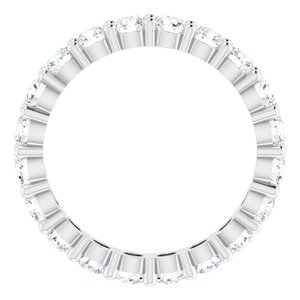 10K White Gold 2 3/8 CTW Natural Diamond Eternity Band Size 8
