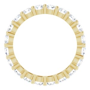 10K Yellow Gold 2 3/8 CTW Natural Diamond Eternity Band Size 8