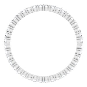 14K White Gold 1/2 CTW Lab-Grown Diamond Eternity Band Size 8.75