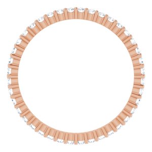 14K Rose Gold 1/2 CTW Lab-Grown Diamond Eternity Band Size 8.75