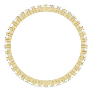 14K Yellow Gold 1/2 CTW Natural Diamond Eternity Band Size 8.75