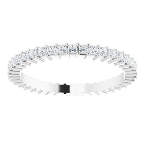 10K White Gold 7/8 CTW Lab-Grown Diamond Eternity Band Size 8.75