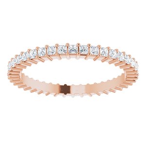 10K Rose Gold 7/8 CTW Lab-Grown Diamond Eternity Band Size 8.75