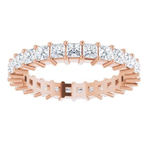 10K Rose Gold 2 1/2 CTW Natural Diamond Eternity Band Size 8.75