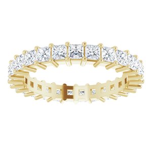 10K Yellow Gold 2 1/2 CTW Natural Diamond Eternity Band Size 8.75