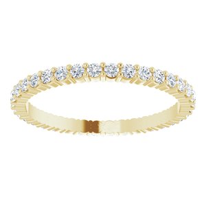 10K Yellow Gold 3/4 CTW Natural Diamond Eternity Band Size 9