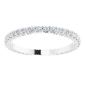 10K White Gold 3/4 CTW Natural Diamond Eternity Band Size 9