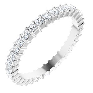 10K White Gold 1 1/4 CTW Natural Diamond Eternity Band Size 8.25