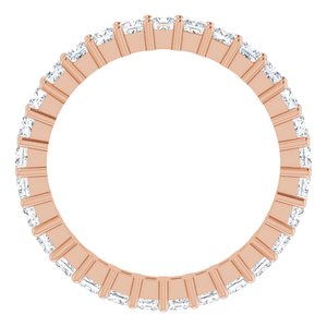 10K Rose Gold 2 CTW Lab-Grown Diamond Eternity Band Size 8.5