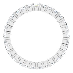 10K White Gold 2 CTW Lab-Grown Diamond Eternity Band Size 8.5