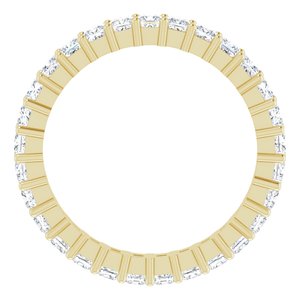 10K Yellow Gold 2 CTW Natural Diamond Eternity Band Size 8.5