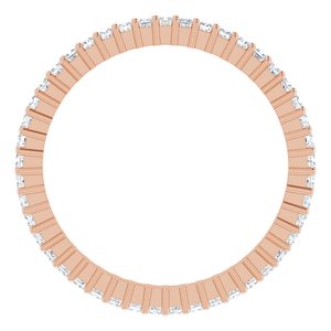 10K Rose Gold 1/2 CTW Lab-Grown Diamond Eternity Band Size 7.25