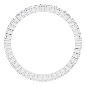 10K White Gold 1/2 CTW Lab-Grown Diamond Eternity Band Size 7.25