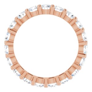 10K Rose Gold 2 7/8 CTW Natural Diamond Eternity Band Size 8.75
